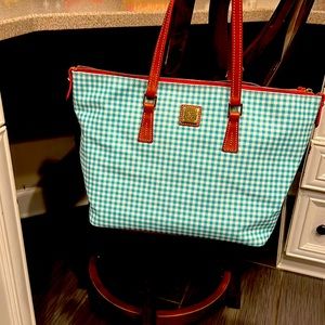 Beautiful authentic Dooney and Bourke tote—bought while on vacation.
